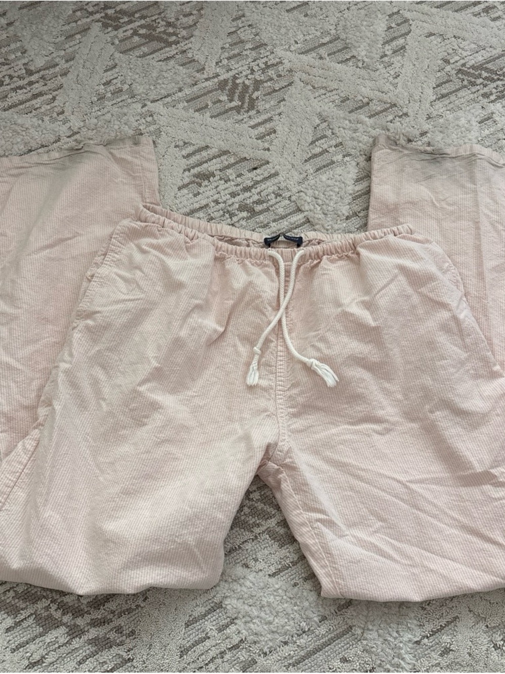 Brandy Melville linen Drawstring Pants in Light Pink